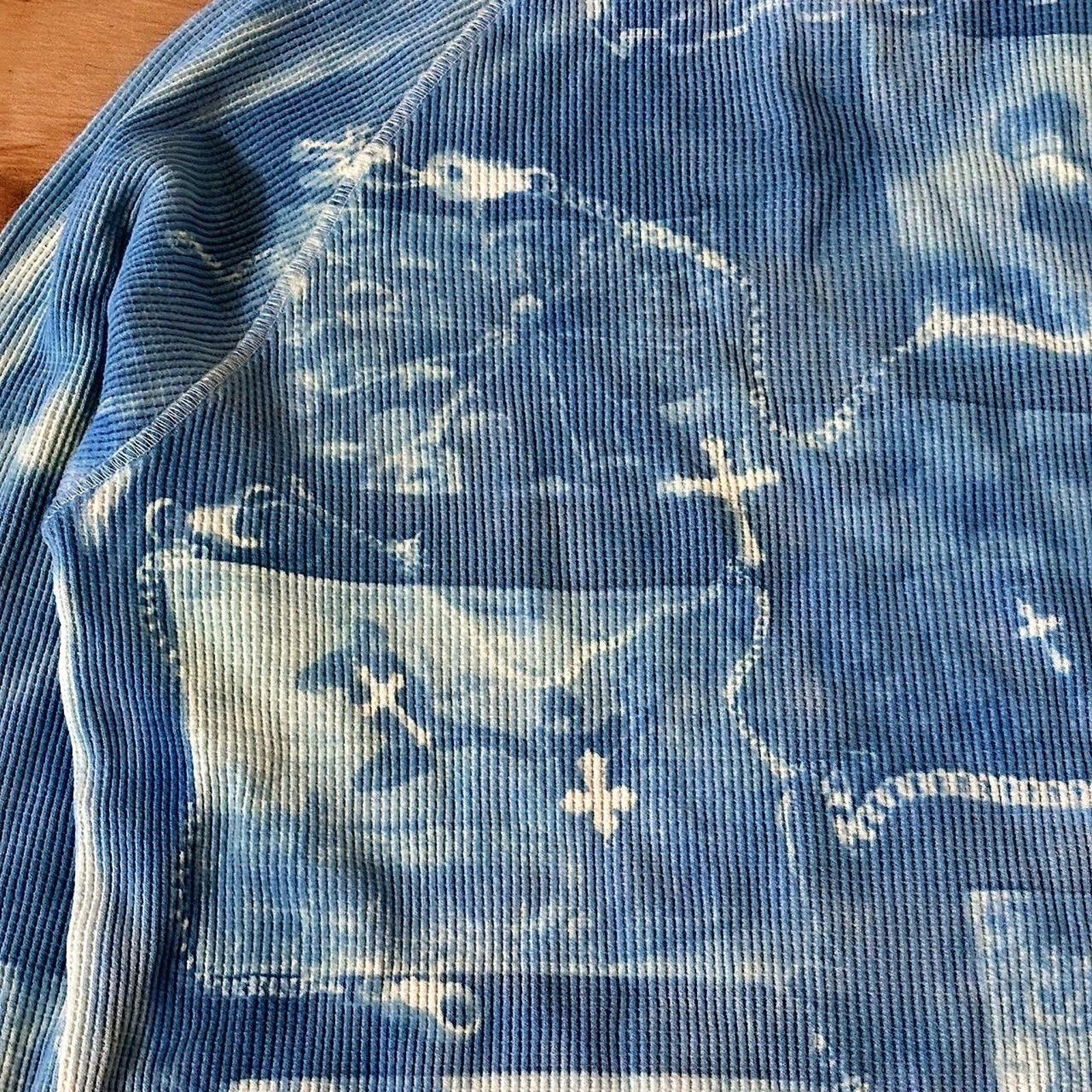 Handmade graphic waffleknit sweater