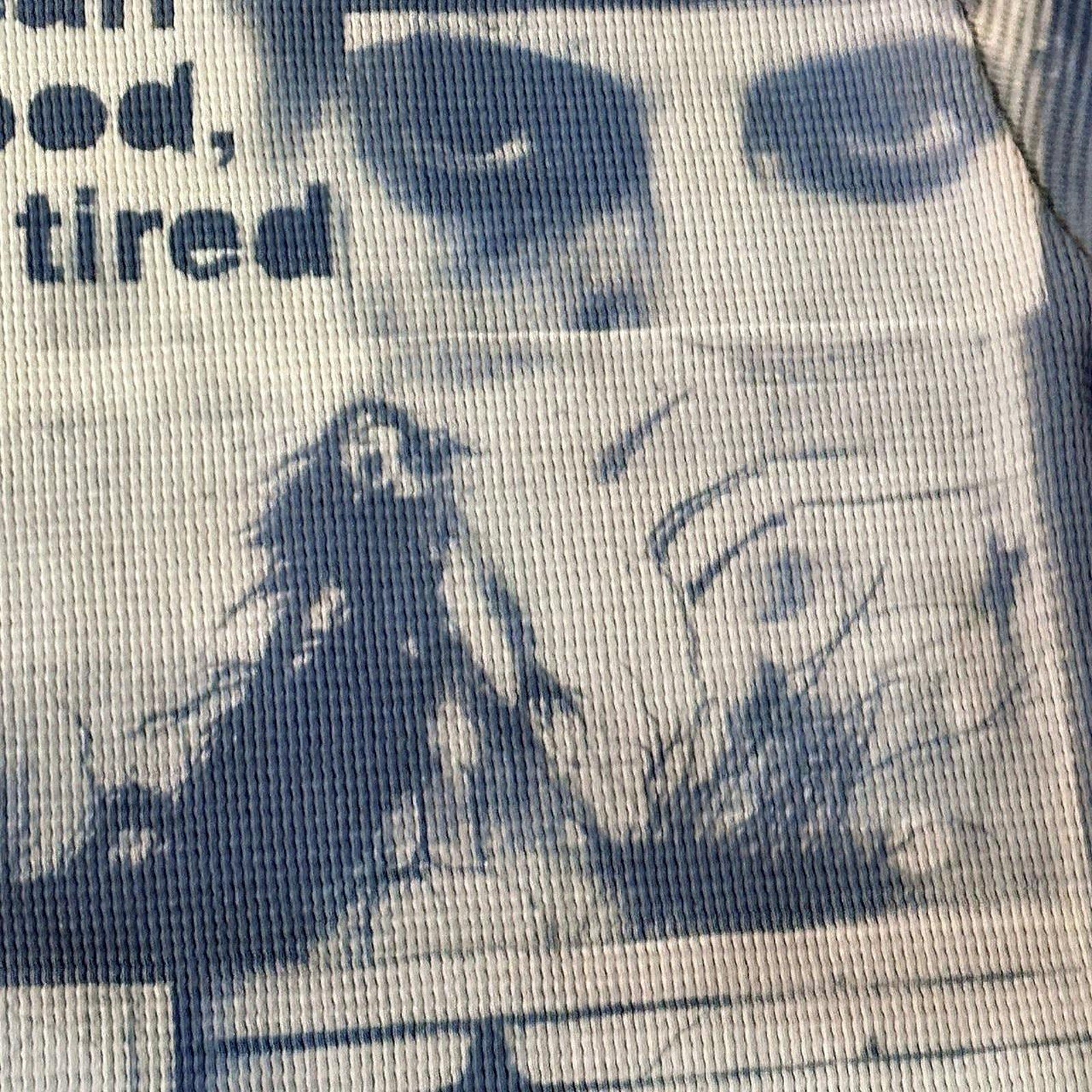 " just a little tired" sunprinted thermal