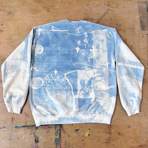 "sweet nothing" cyanotype sweater