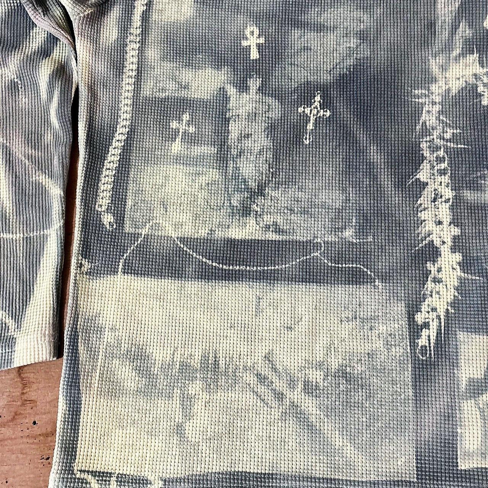 Handmade graphic waffleknit sweater