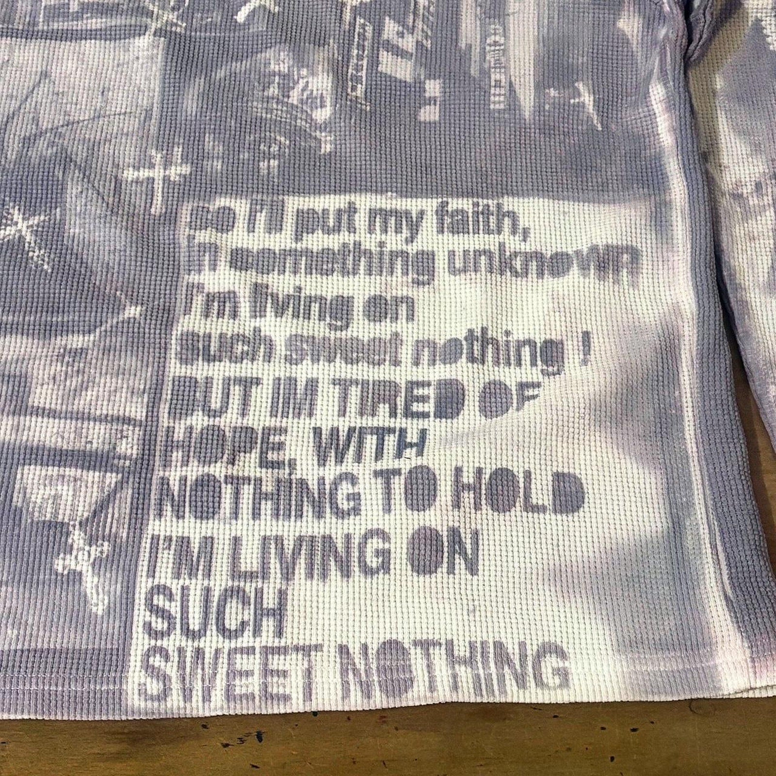 Handmade graphic waffleknit sweater