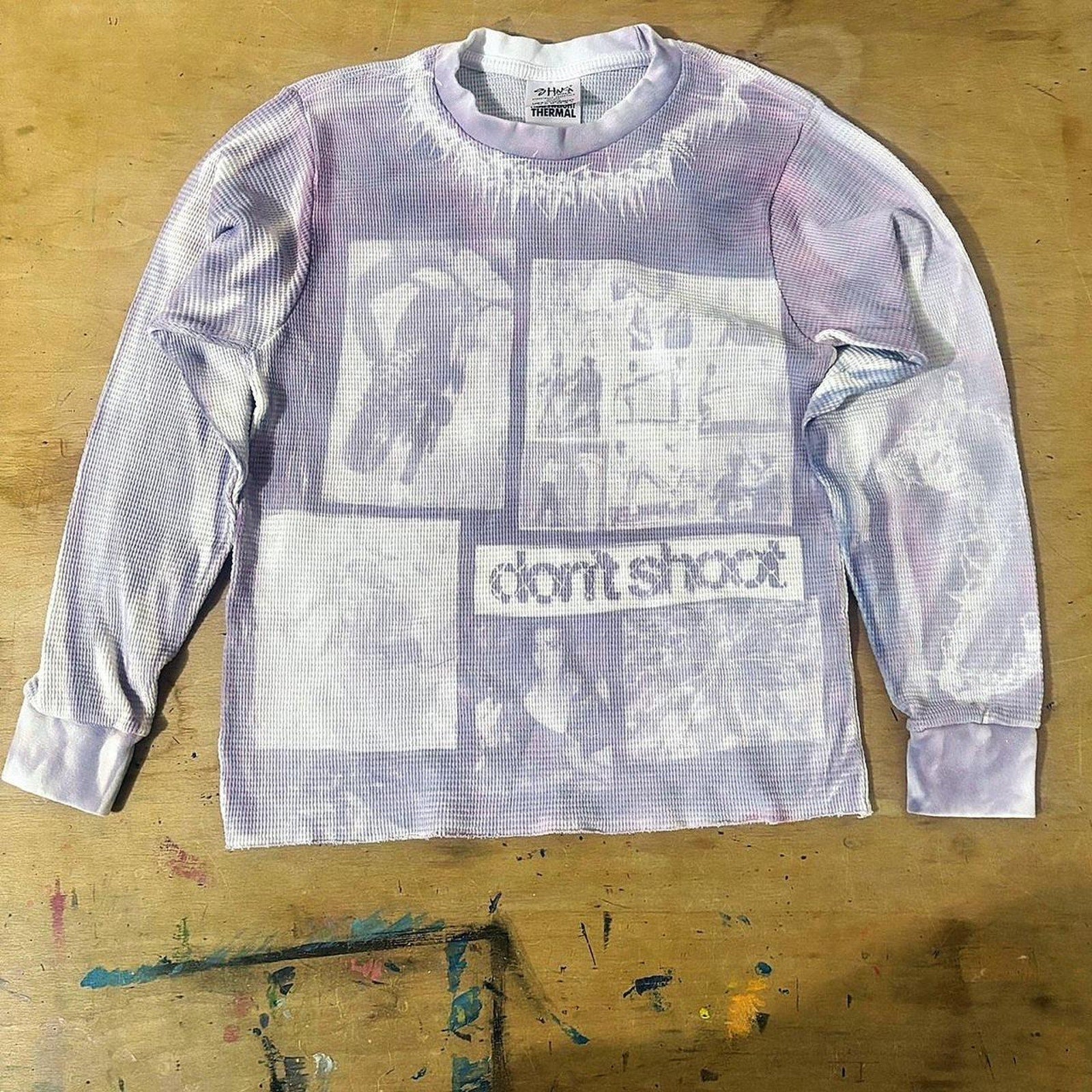 Handmade graphic waffleknit sweater