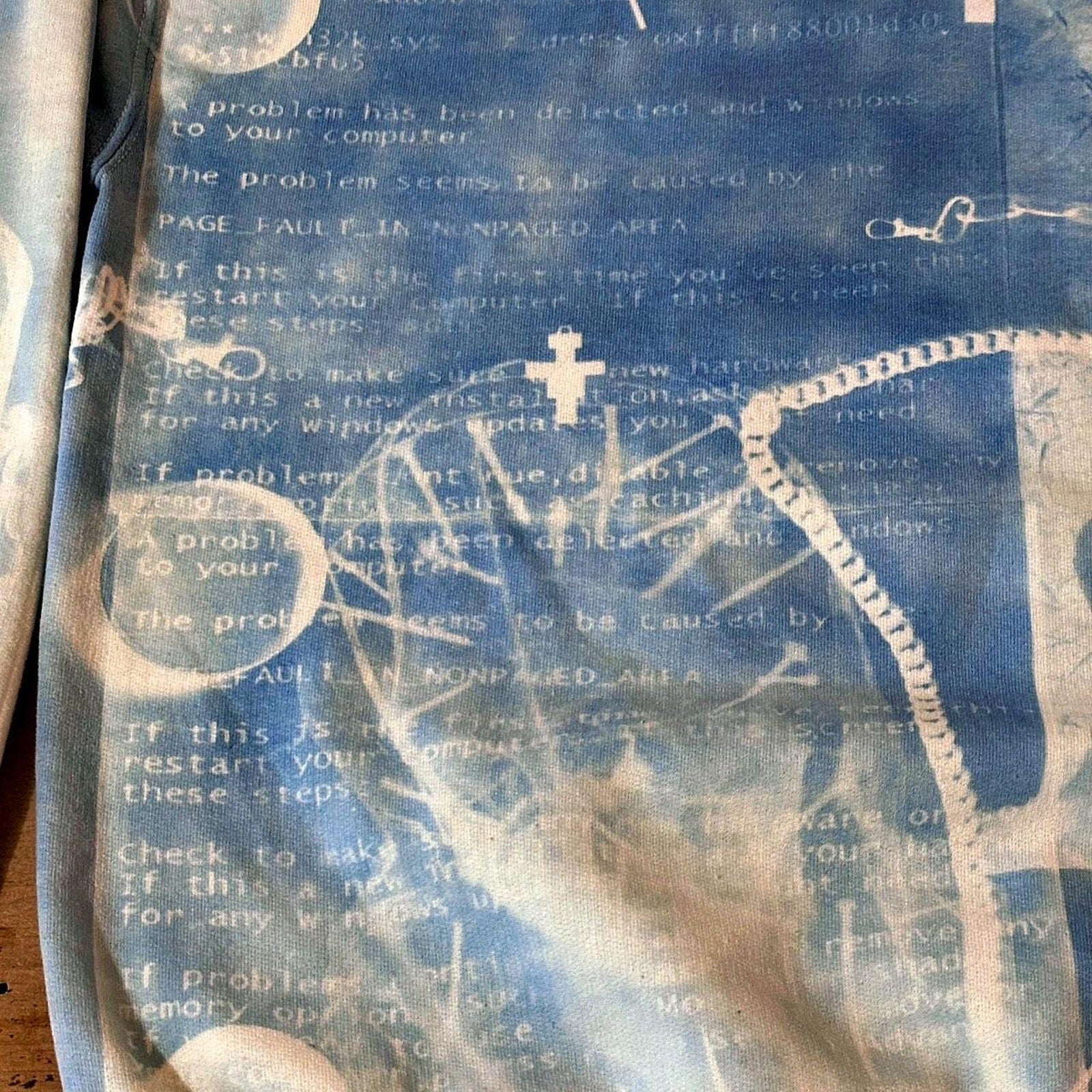 "sweet nothing" cyanotype sweater