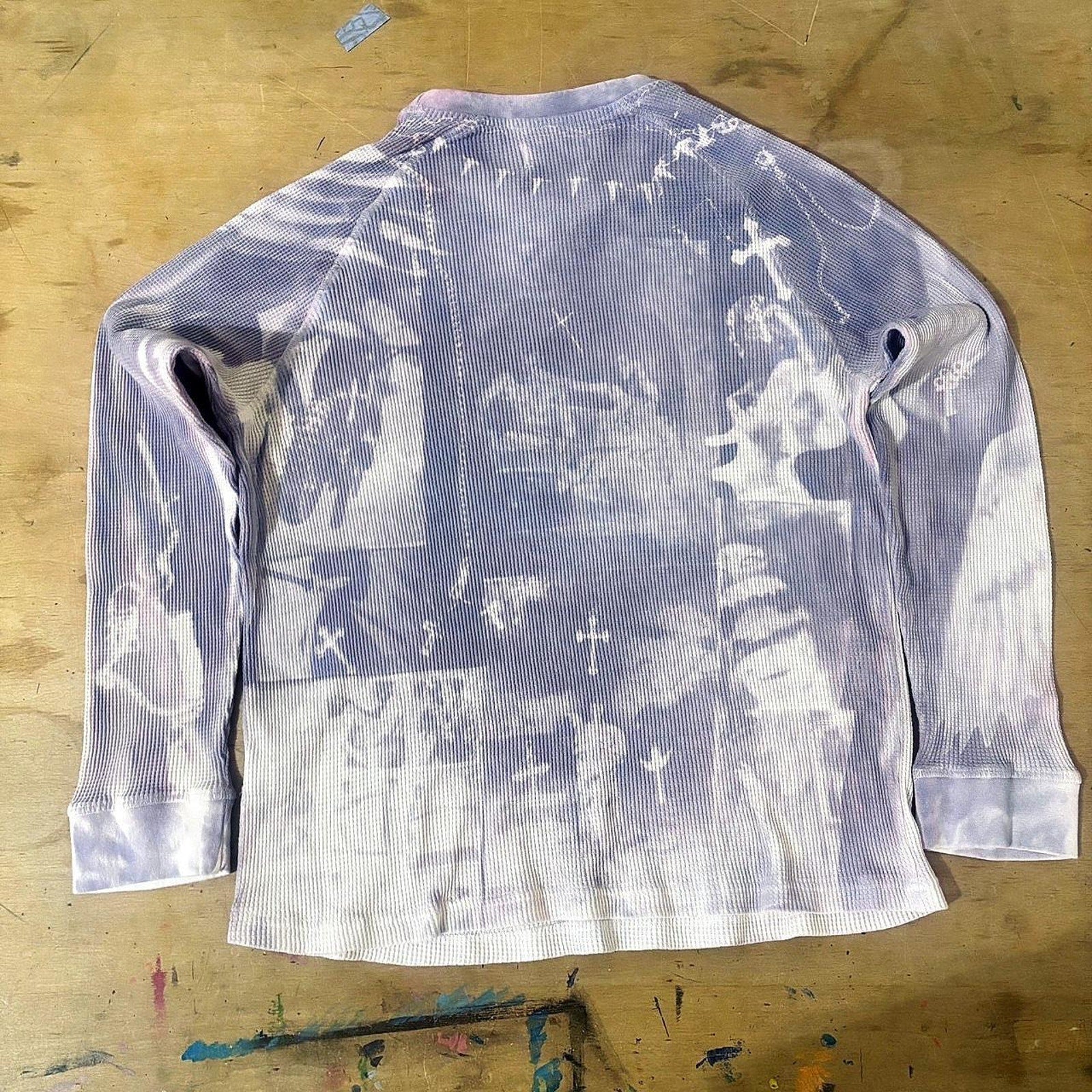 Handmade graphic waffleknit sweater