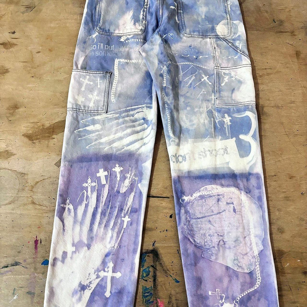 "sweet nothing" Sunprinted graphic jeans