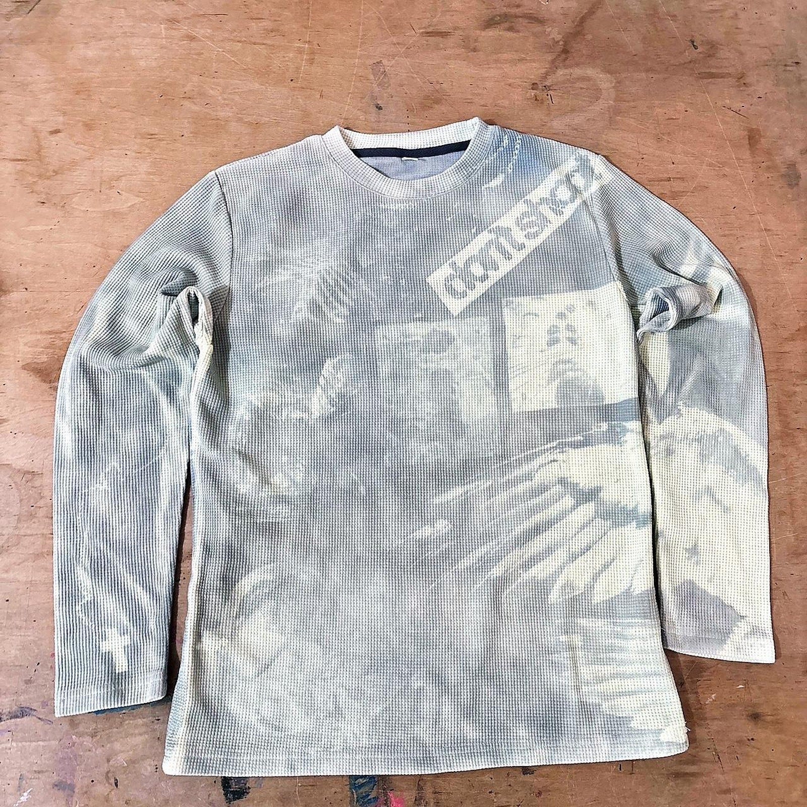 Handmade graphic waffleknit sweater