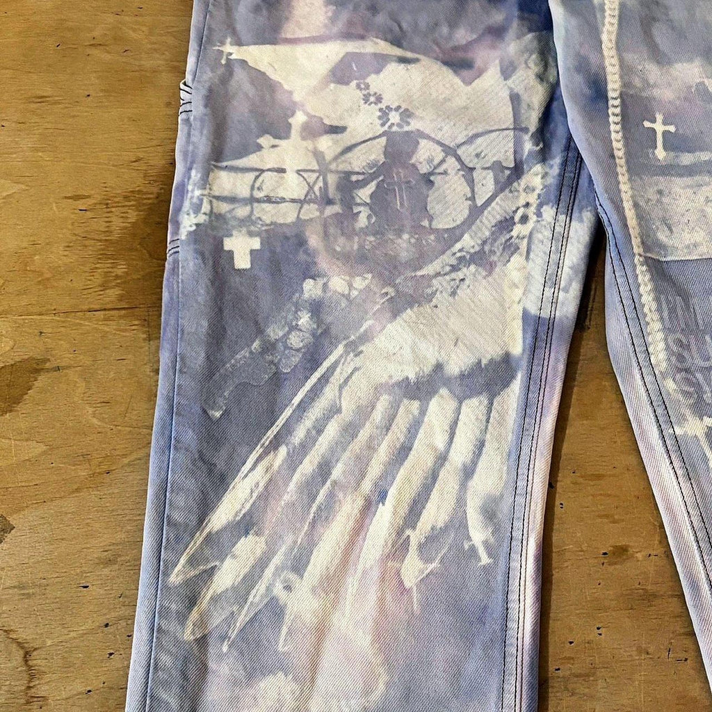 "sweet nothing" Sunprinted graphic jeans