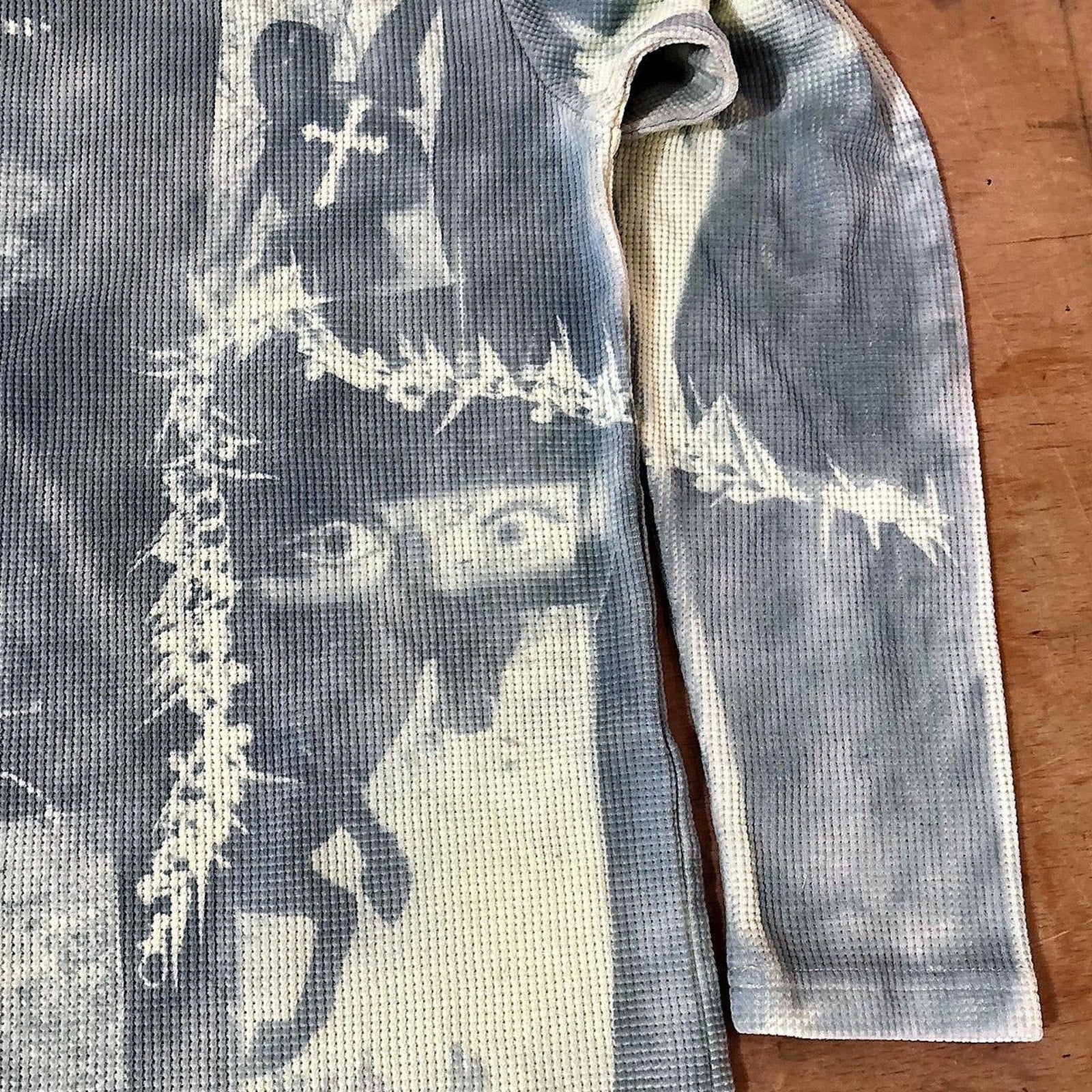 Handmade graphic waffleknit sweater