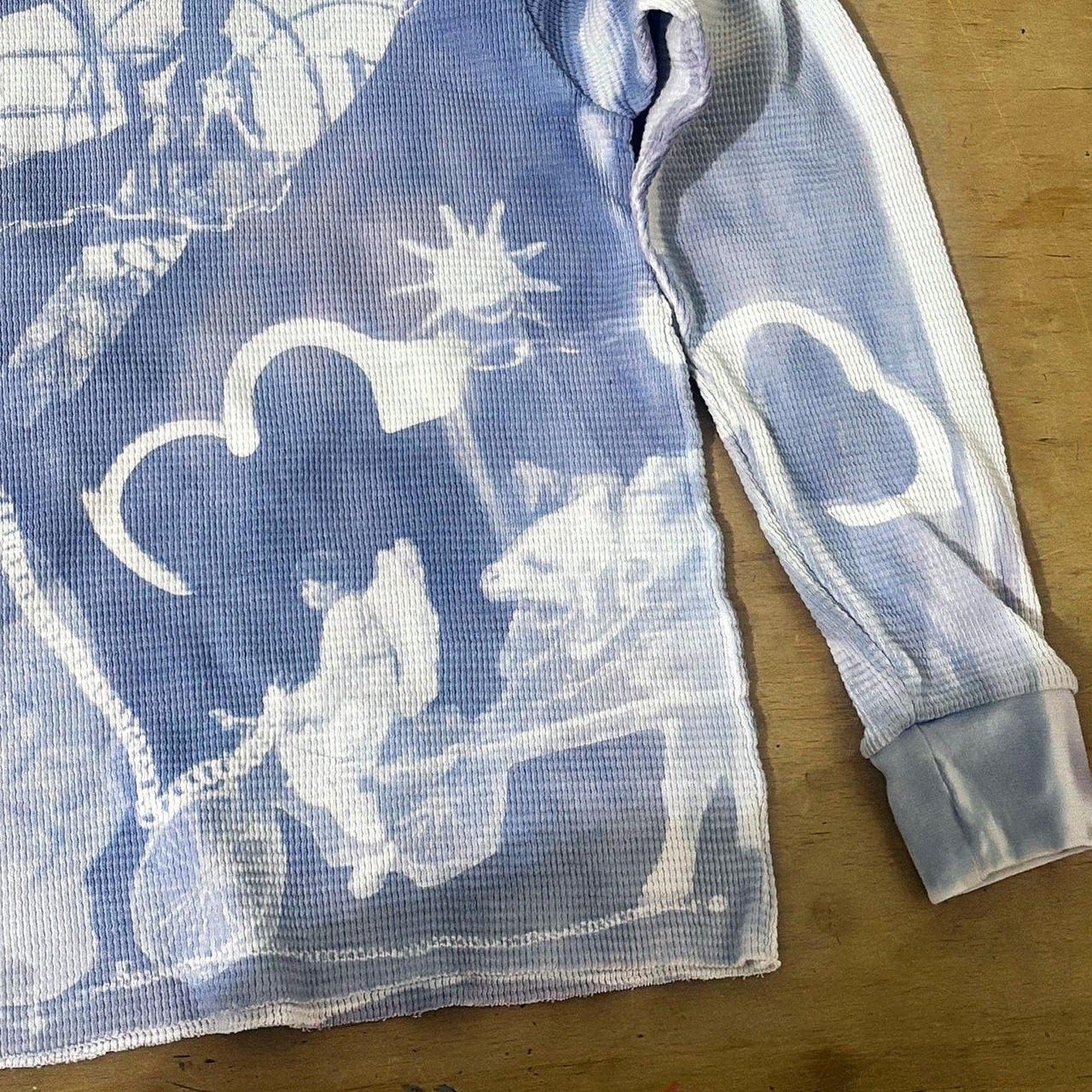 Handmade graphic waffleknit sweater