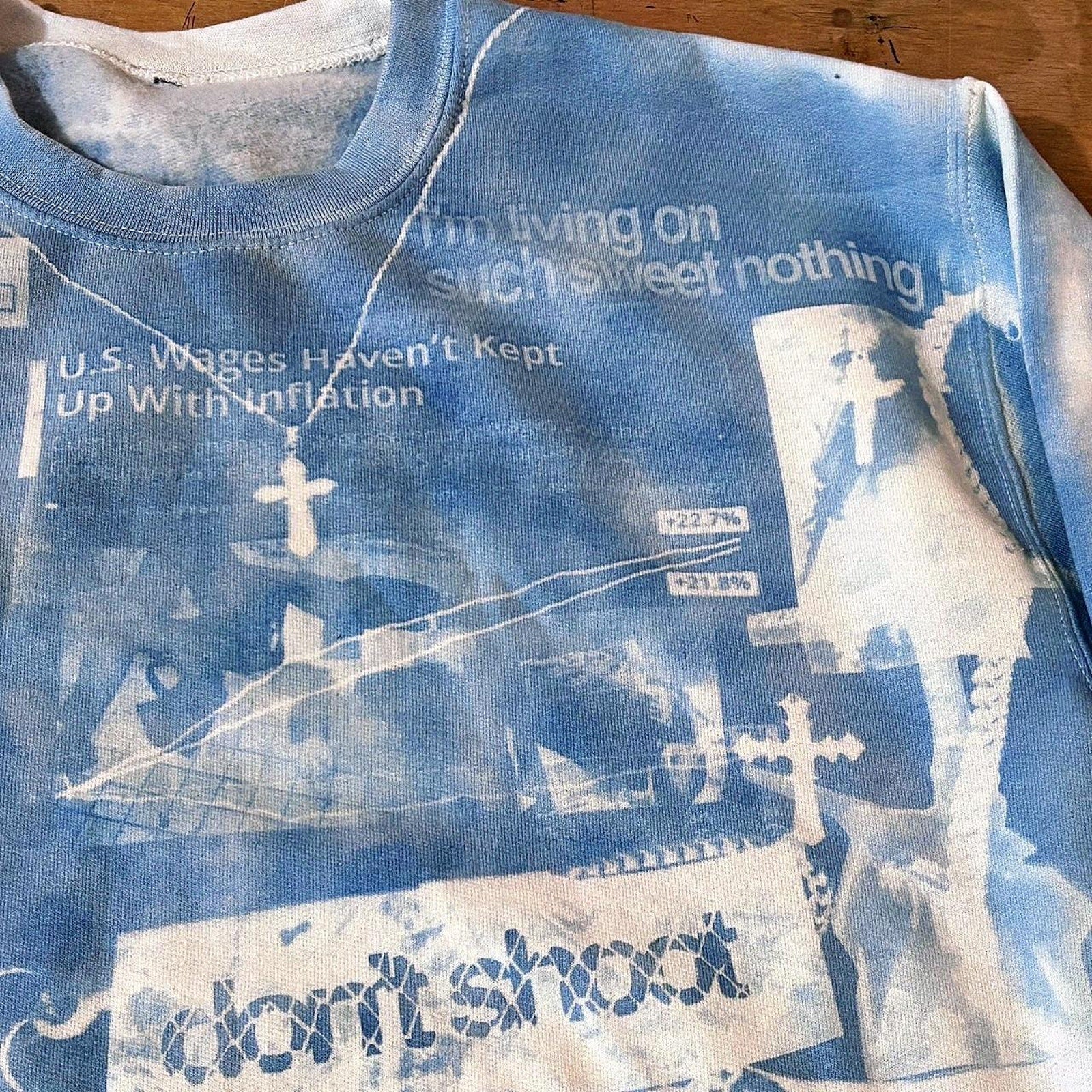 "sweet nothing" cyanotype sweater