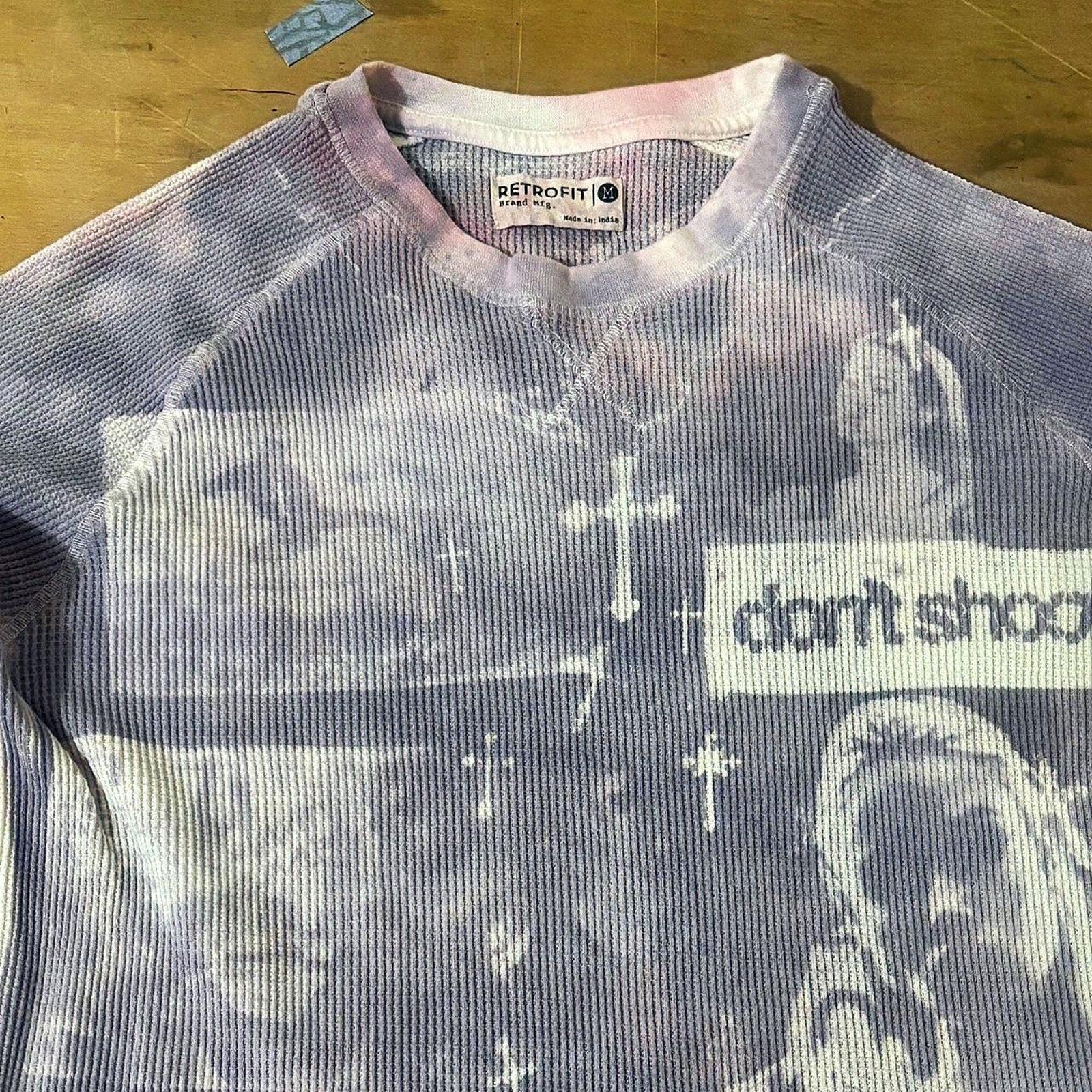 Handmade graphic waffleknit sweater