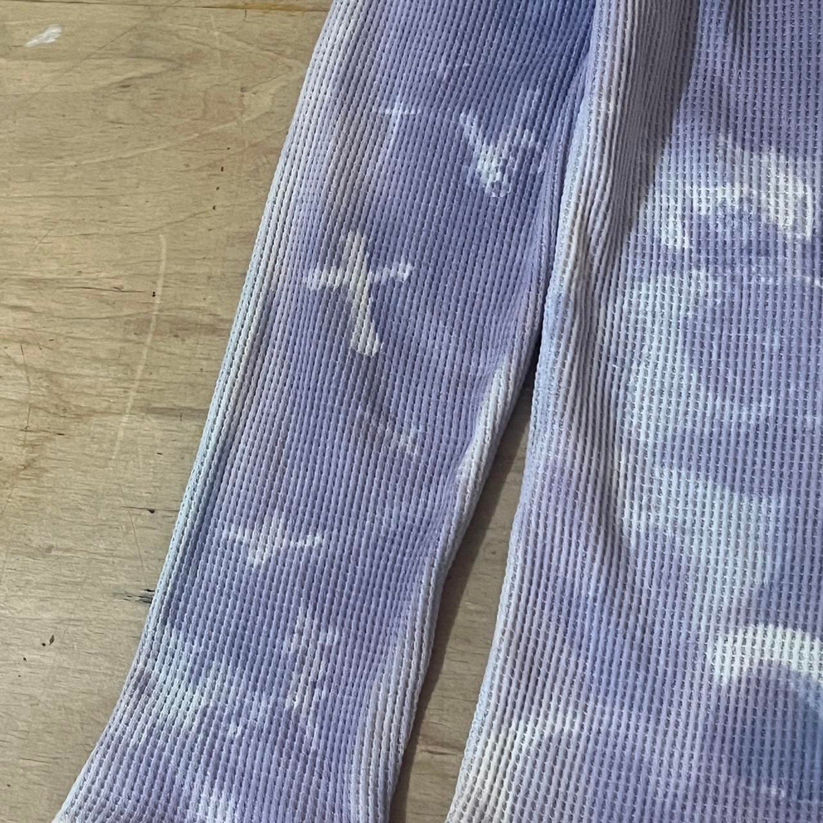 Gray/Purple Sunprinted waffleknit sweater