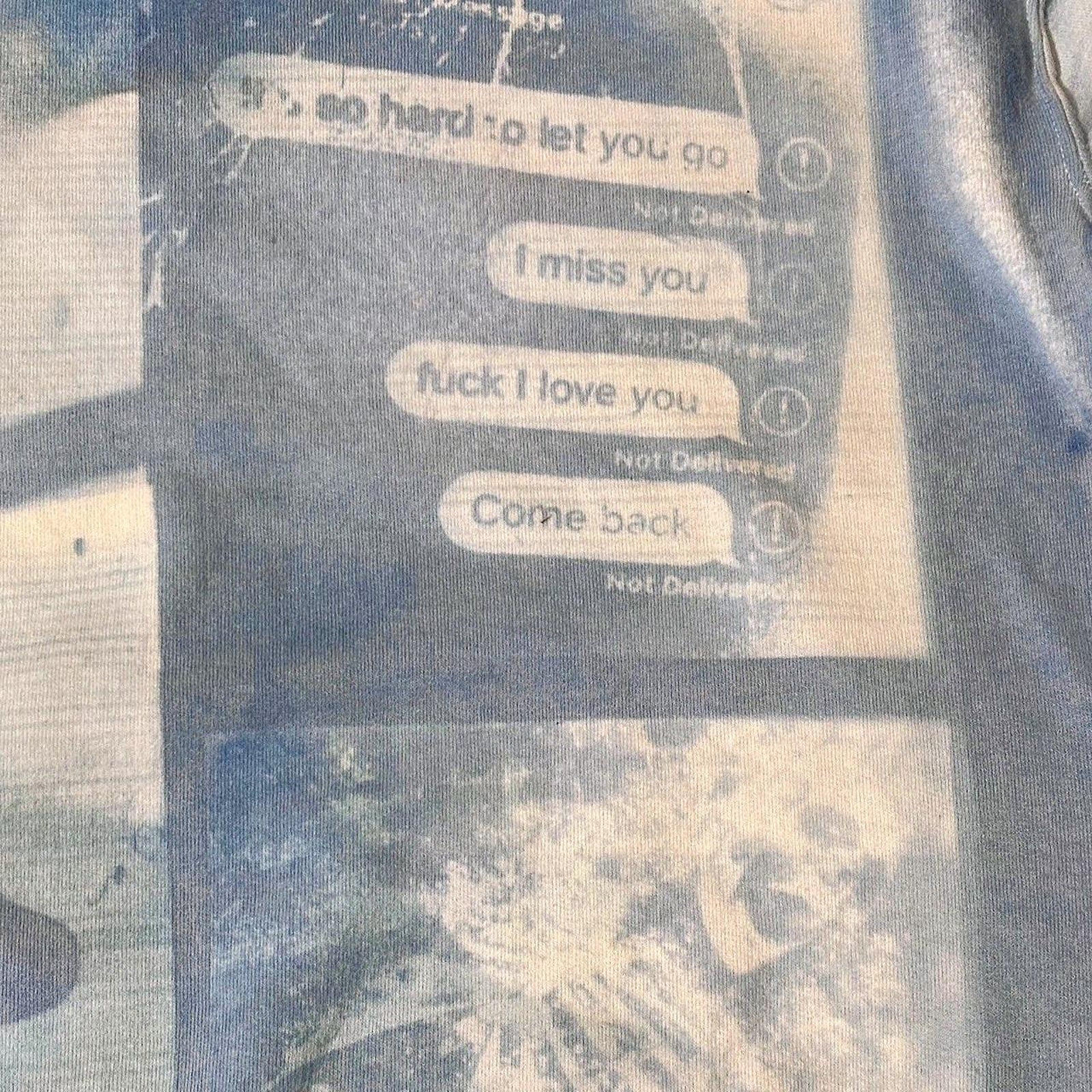 Handprinted cyanotype sweater apidta