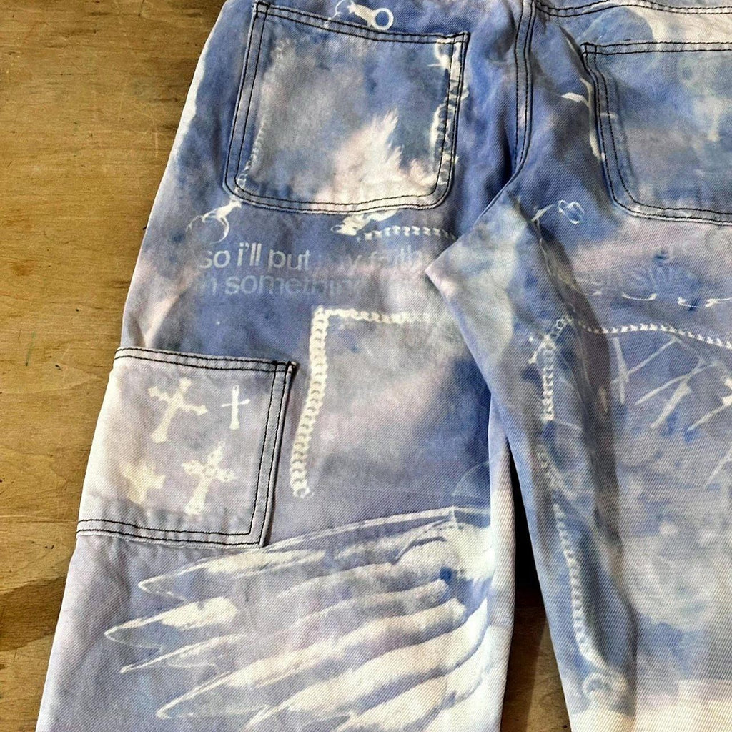"sweet nothing" Sunprinted graphic jeans