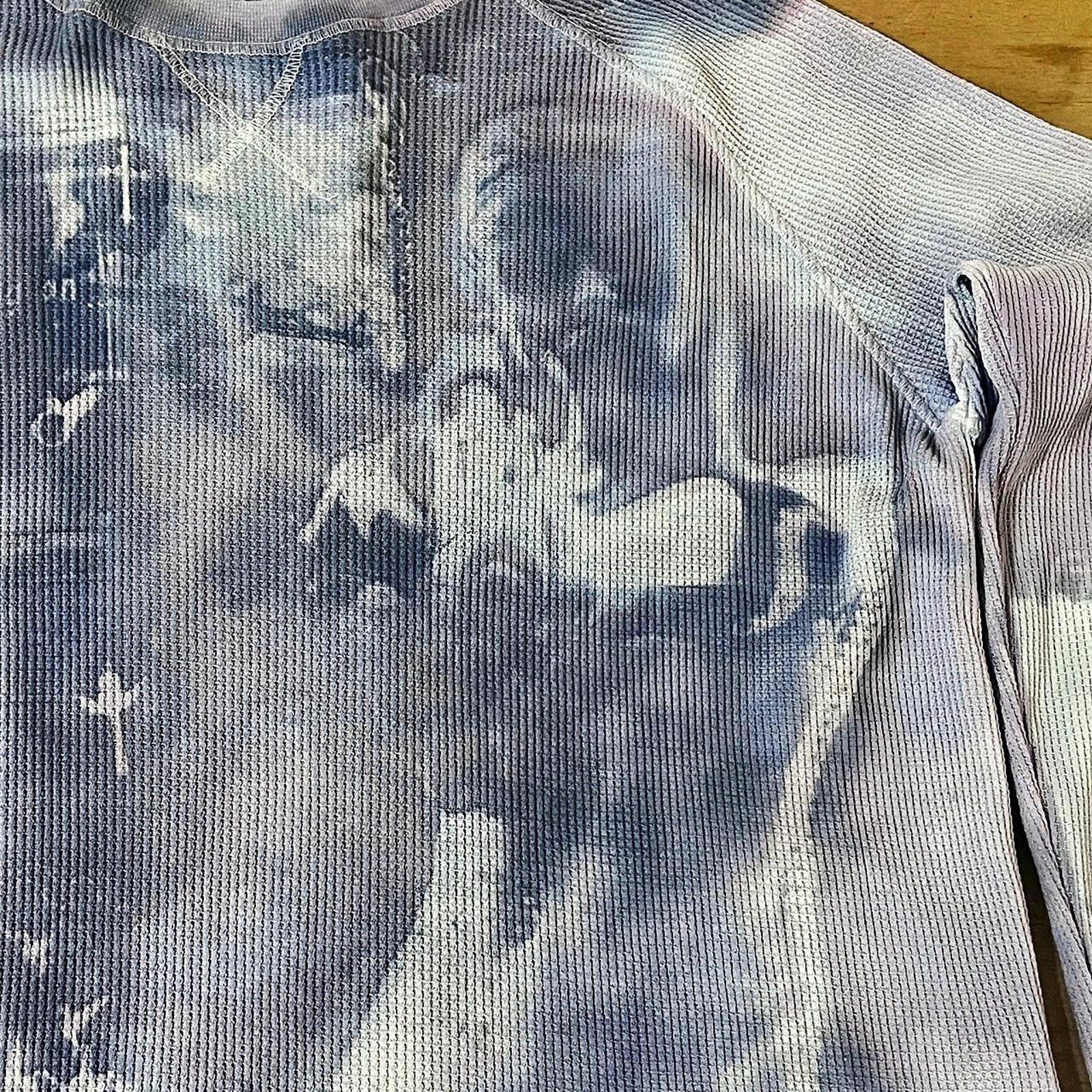 Gray/Purple Sunprinted waffleknit sweater