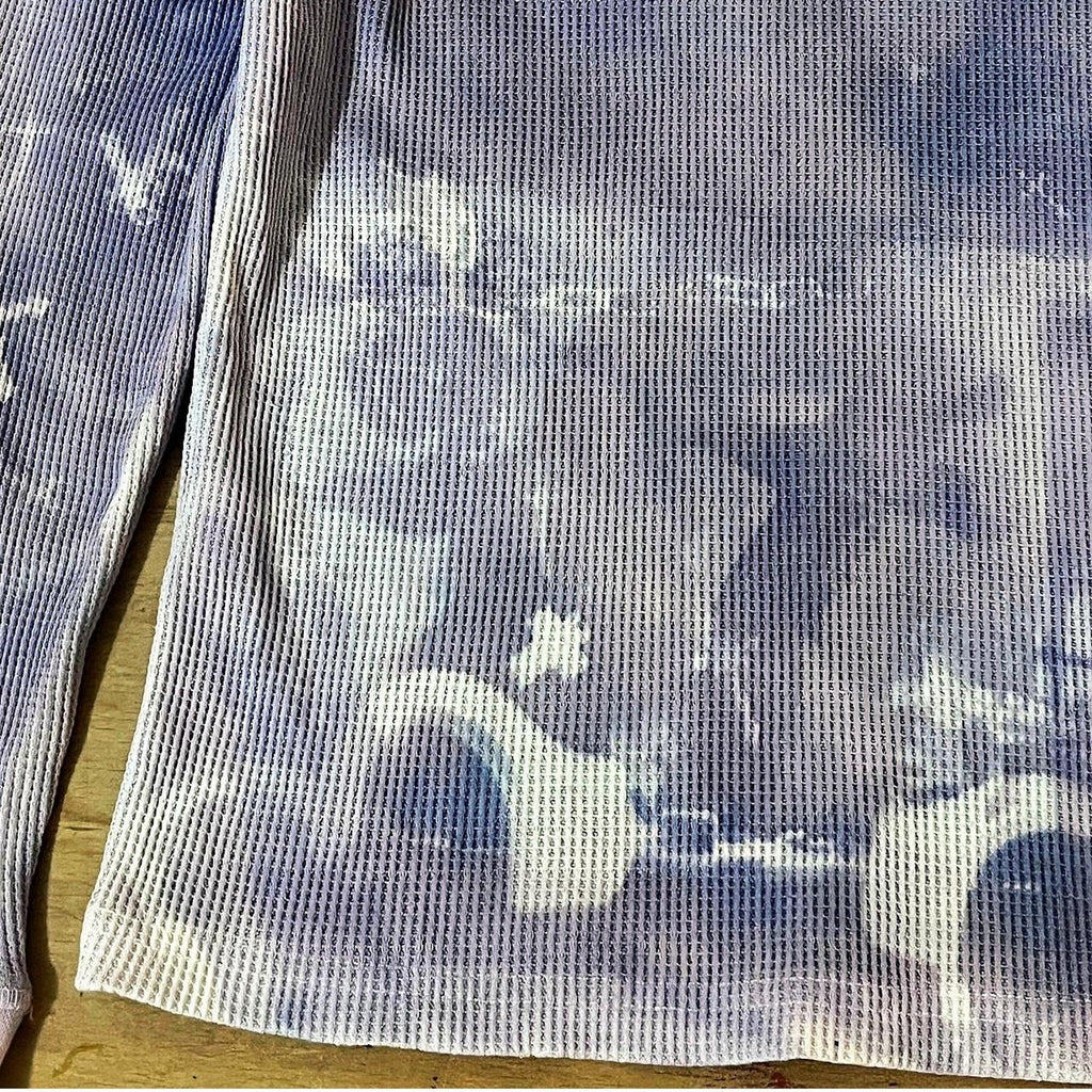 Gray/Purple Sunprinted waffleknit sweater