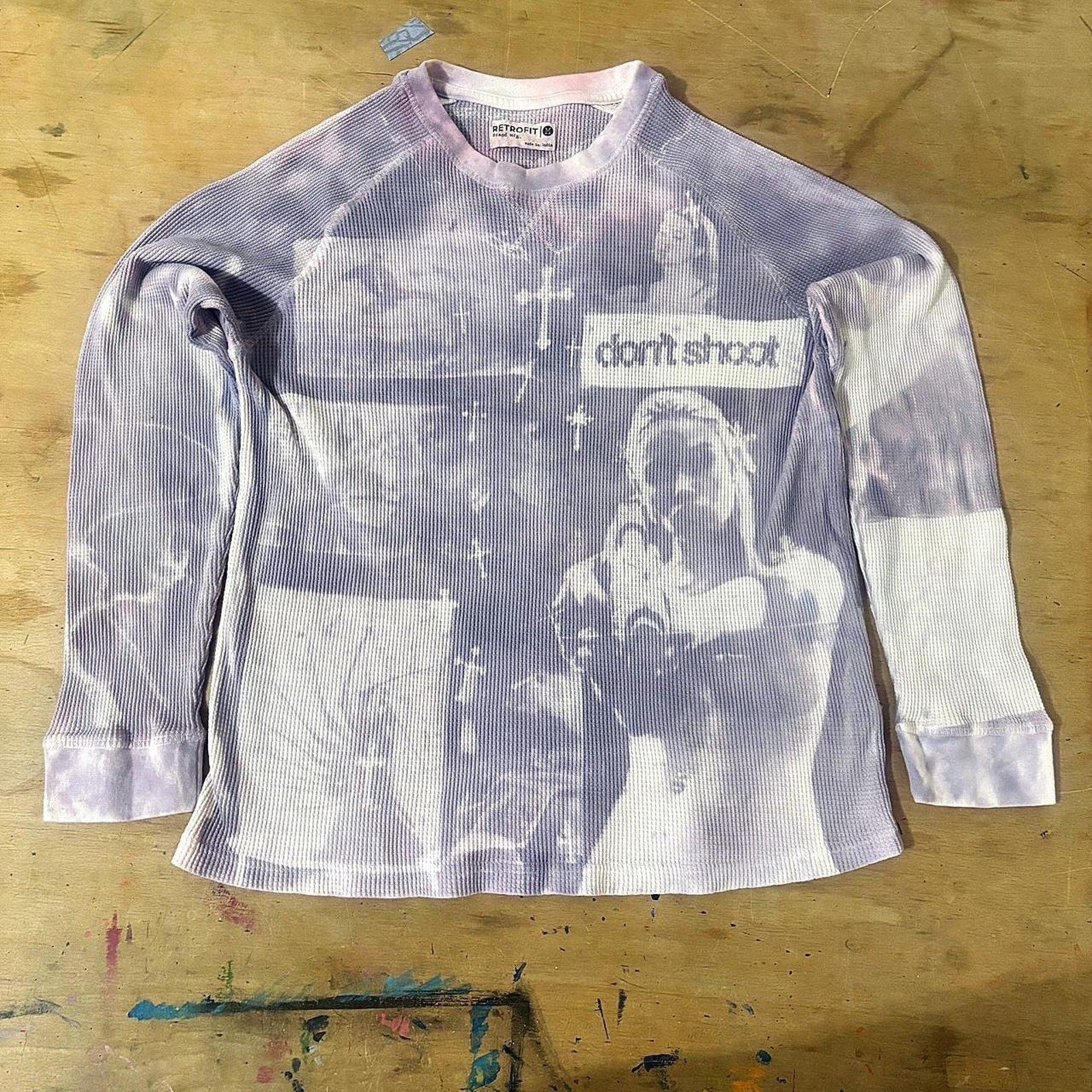 Handmade graphic waffleknit sweater