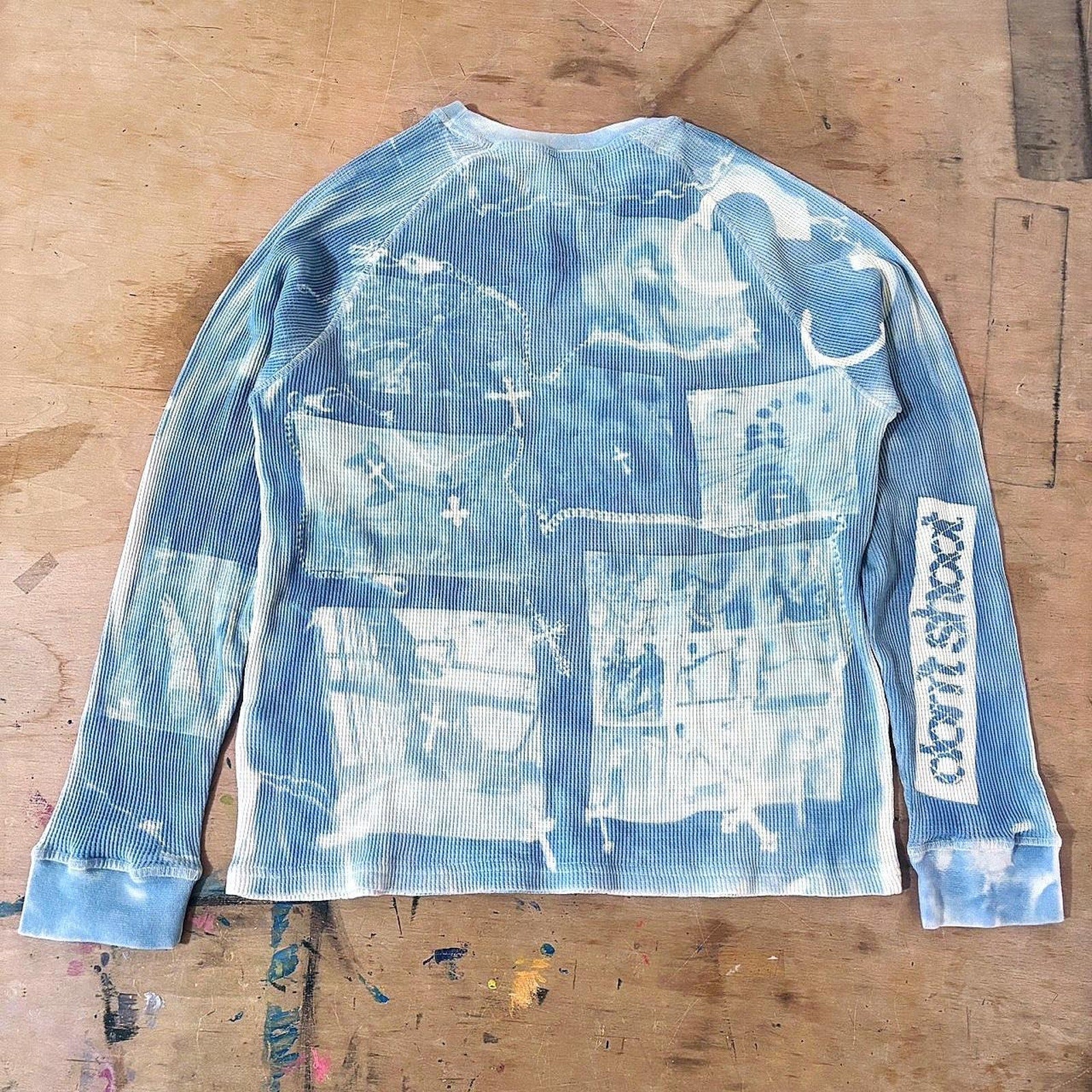 Handmade graphic waffleknit sweater