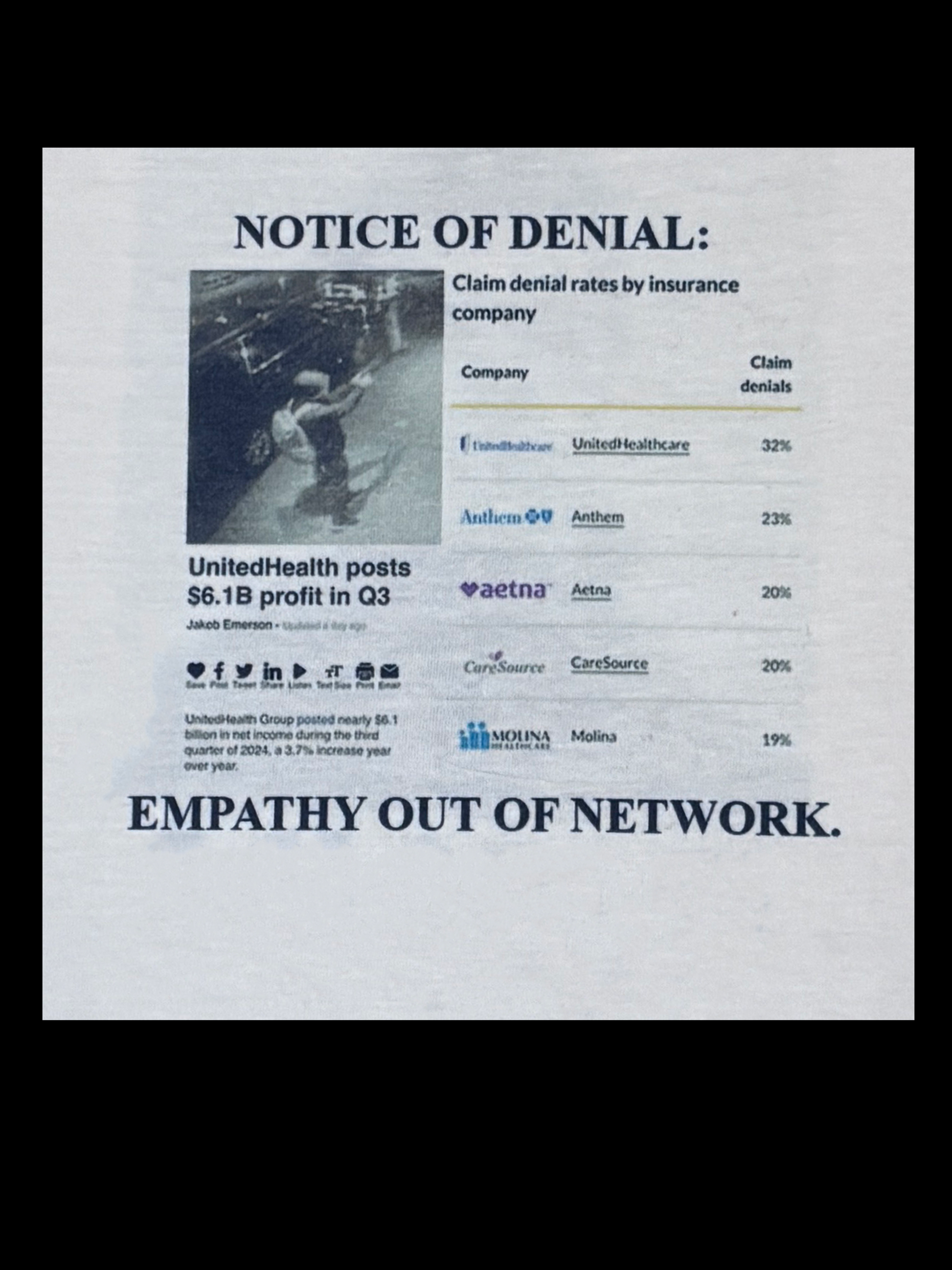 Out Of Network T shirt